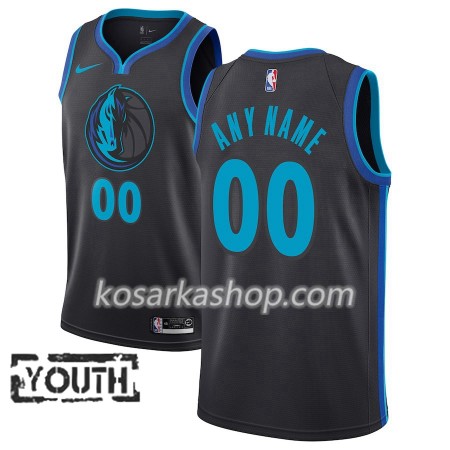Dres Dallas Mavericks Prilagođeni Nike 2018-19 City Edition Crna Plava Swingman - Dječji
